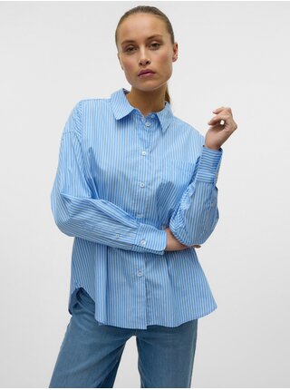Modrá dámská pruhovaná košile AWARE by VERO MODA