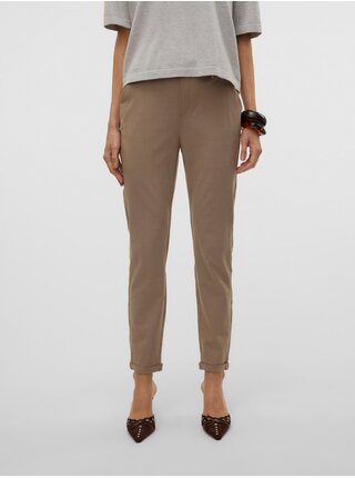 Hnědé dámské kalhoty Vero Moda Maya