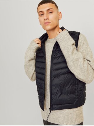 Černá pánská prošívaná vesta Jack & Jones Sprint