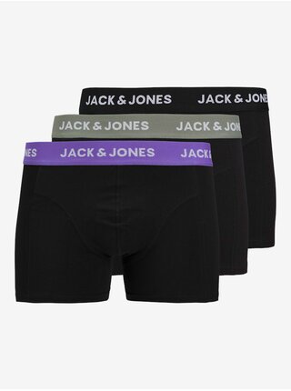 Sada tří černých pánských boxerek Jack & Jones