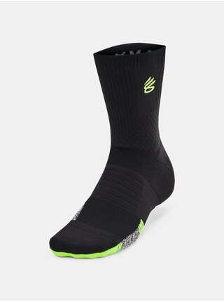 Unisexové ponožky Under Armour Curry UA AD Playmaker 1p Mid-BLK