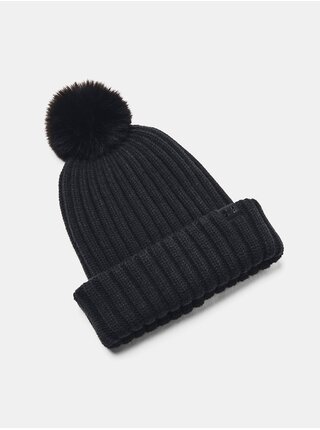 Dámska čiapka Under Armour W Halftime Pom Beanie-BLK