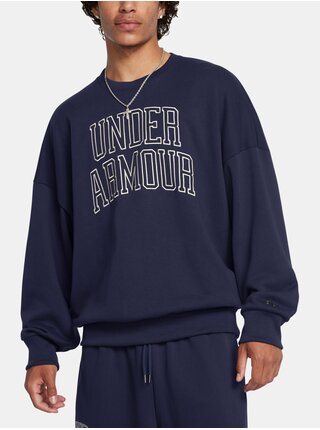 Pánska mikina Under Armour UA HWT Terry OS Crew-BLU