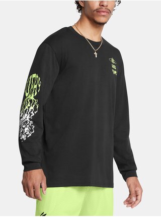 Pánské tričko Under Armour Curry HW Verbiage LS Tee-BLK