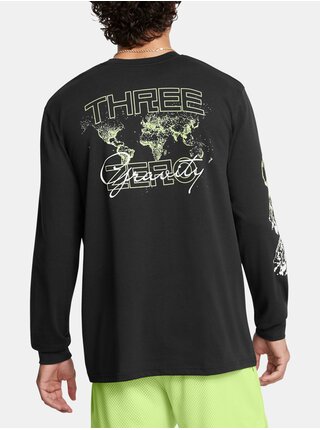 Pánské tričko Under Armour Curry HW Verbiage LS Tee-BLK