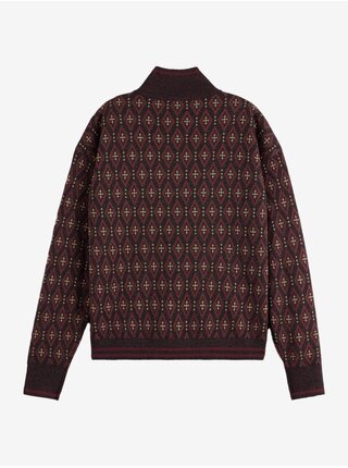 Vínový dámský vzorovaný bomber Scotch & Soda