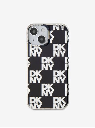 PC/TPU Checkered Pattern Zadní Kryt pro iPhone 15 Black DKNY