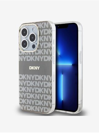 PC/TPU Repeat Pattern Tonal Stripe Magsafe Zadní Kryt pro iPhone 15 Pro Max Beige DKNY