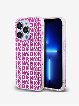 PC/TPU Repeat Pattern Zadní Kryt pro iPhone 15 Pro Max Pink DKNY