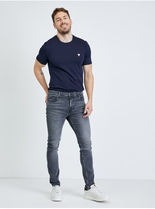 Šedé pánske skinny fit rifle Guess Chris