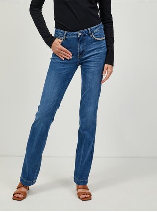 Tmavě modré dámské bootcut džíny Guess