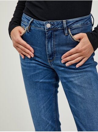 Tmavě modré dámské bootcut džíny Guess