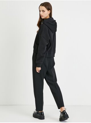 Čierna dámska oversize mikina s kapucňou Guess