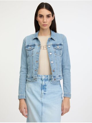 Světle modrá dámská džínová bunda Guess Sexy Trucker Jacket
