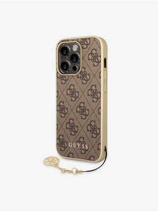 Guess 4G Charm Zadní Kryt pro iPhone 14 Pro Brown