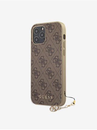Guess 4G Charm Zadní Kryt pro iPhone 12 Pro Max 6.7 Brown