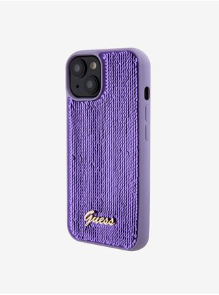 Guess Sequin Script Logo Zadní Kryt pro iPhone 15 Plus Purple