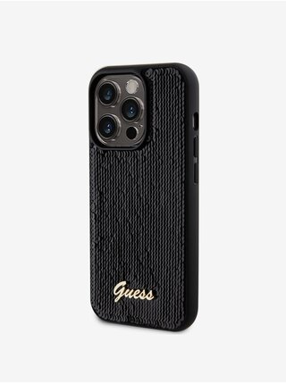 Guess Sequin Script Logo Zadní Kryt pro iPhone 14 Pro Black