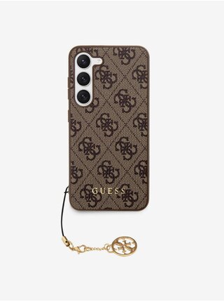 Guess 4G Charm Zadní Kryt pro Samsung Galaxy S23 Brown