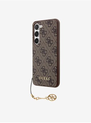Guess 4G Charm Zadní Kryt pro Samsung Galaxy S23 Brown