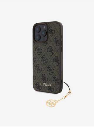 Guess 4G Charm Zadní Kryt pro iPhone 16 Pro Max Tone on Tone Brown