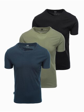 Pánské tričko bez potisku - mix 3 pcs Z29 Ombre Clothing