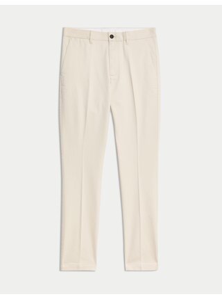 Chino kalhoty úzkého střihu Marks & Spencer smetanová