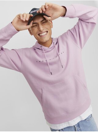 Světle růžová pánská mikina s kapucí Jack & Jones Star