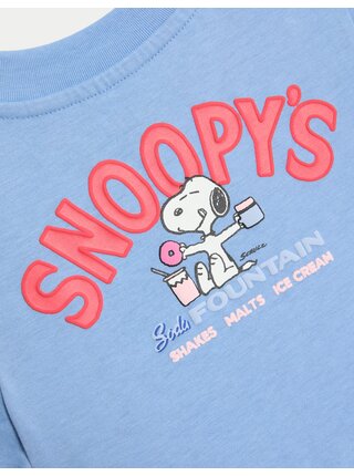 Šaty Snoopy™ z čisté bavlny (12 měsíců – 8 let) Marks & Spencer modrá