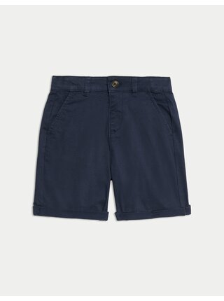 Chino šortky s vysokým podílem bavlny (2–8 let) Marks & Spencer námořnická modrá
