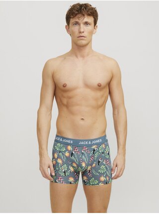Súprava troch pánskych modrých boxeriek Jack & Jones