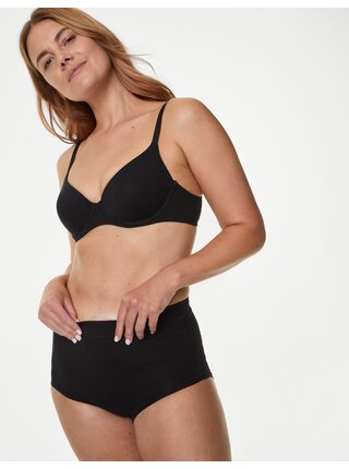 Kalhotky Stoma do pasu s vysokým podílem bavlny, 3 ks Marks & Spencer černá