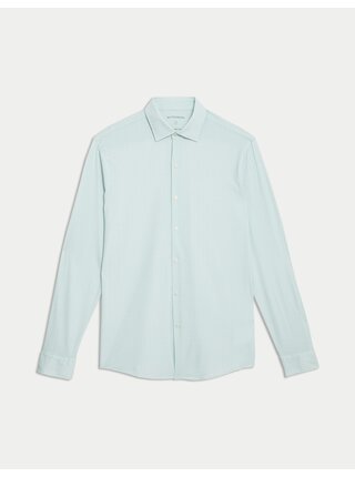 Košile úzkého střihu s potiskem a strečem, v nežehlivé úpravě Marks & Spencer bílá