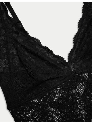 Krajkové body Cleo bez kostic Marks & Spencer černá