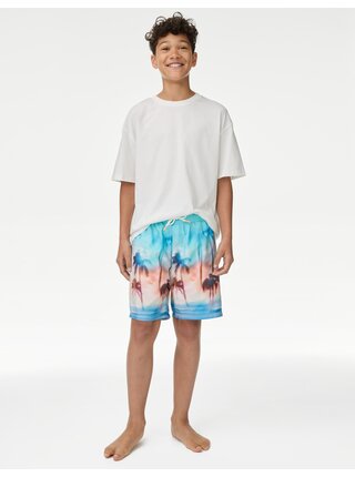 Plavecké šortky s palmami (6–16 let) Marks & Spencer vícebarevná