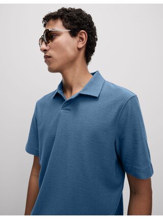 Polokošile s vysokým podílem bavlny Marks & Spencer modrá