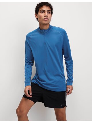 Top se stojáčkem a zipem u krku Marks & Spencer modrá