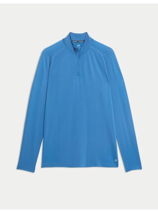 Top se stojáčkem a zipem u krku Marks & Spencer modrá