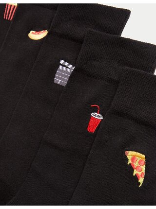 5 párů ponožek Cool & Fresh™ s vysokým podílem bavlny Marks & Spencer černá