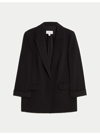 Jednořadé sako volný střih Marks & Spencer černá