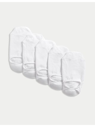 Krátké ponožky Trainer Liners™ s technologií Cool & Fresh™, 5 párů v balení Marks & Spencer bílá