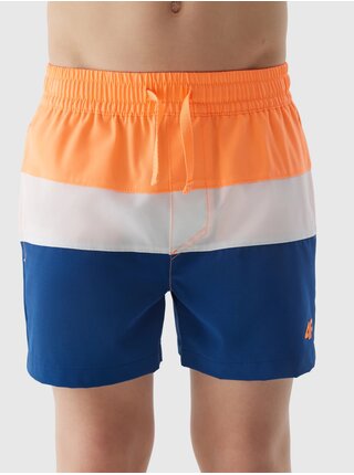 Chlapecké plážové šortky typu boardshorts 4F - oranžové