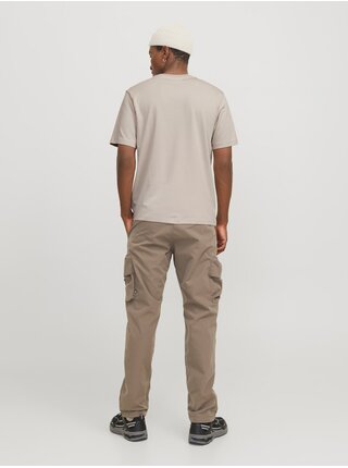 Béžové pánské tričko Jack & Jones Fusion