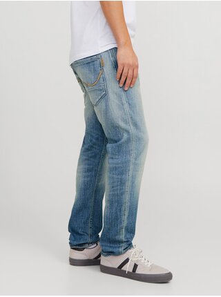 Modré pánske tapered  fit džínsy Jack & Jones Mike