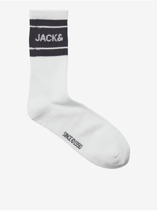 Sada tří párů pánských ponožek v bílé a černé barvě Jack & Jones
