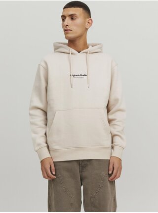 Béžová pánská mikina s kapucí Jack & Jones Vesterbro