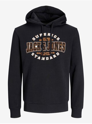 Černá pánská mikina s kapucí Jack & Jones Logo