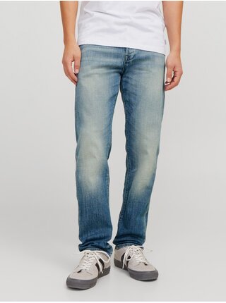 Modré pánske tapered  fit džínsy Jack & Jones Mike