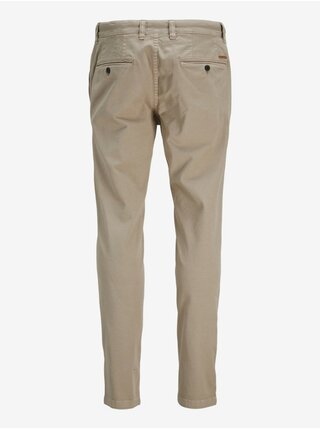Béžové pánské chino kalhoty Jack & Jones PSTMARCO