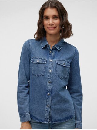Modrá dámská džínová košile Vero Moda Jennie